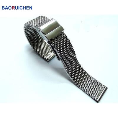 China Stainless Steel Watch Band 18mm 20mm 20mm 22mm 24mm Stainless Steel Buckle Bracelet 08 Milanese Line Mesh Strap for sale