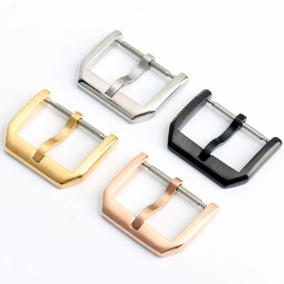 China Used For Iwc Watch Band Buckle 16mm 18mm 20mm 22mm 24mm PVD Rose Gold For Watch Strap Stainless Steel K001S Black Silver Leather Clasp for sale