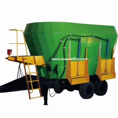 China Livestock Farm Auger Double Equipment TOMORROW Diet Mixer Livestock Feed Mixer / Dairy Farm for sale