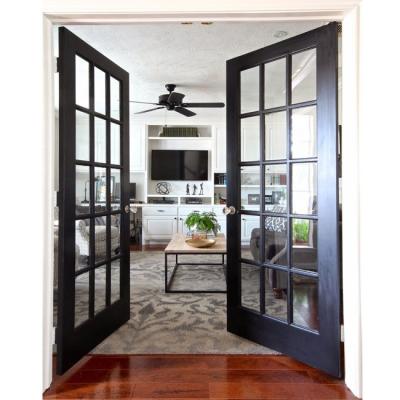 China Aluminum Magnetic Screen Security Exterior And Interior French Doors for sale