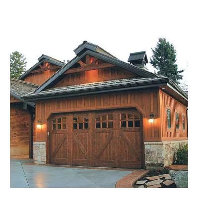 China Wooden Magnetic Screen Garage Door With Windows for sale