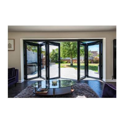 China Heat Insulation Aluminum Double Glass Sliding Bifold Door for sale