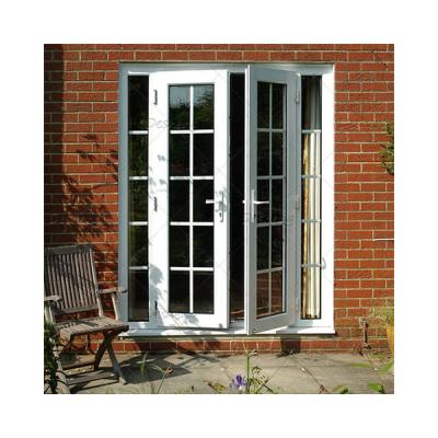 China Exterior Double Thermal Insulation Aluminum Alloy Glass Insulated French Entry Door for sale