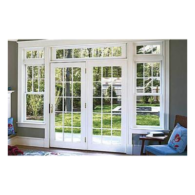 China Anti Theft Exterior Aluminum Profile Patio Glass French Doors for sale