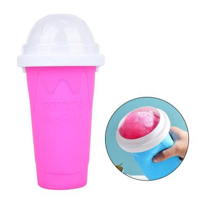 China Sustainable Quick Frozen Smoothie Milkshake Slush And Shake Maker Fast Cooling Ice Cream Silicone Slushy Maker Bottle Cup for sale