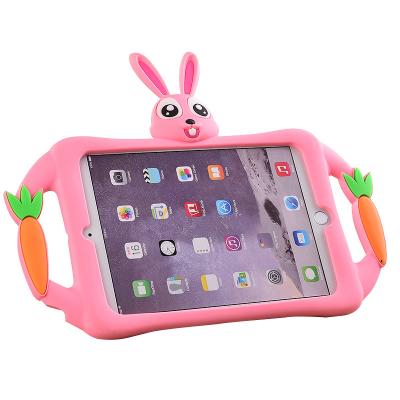 China iPad Cartoon Rabbit Design Silicone Protective Case Cover Compatible with Older Version iPad Apple iPad 2/3/4 for sale