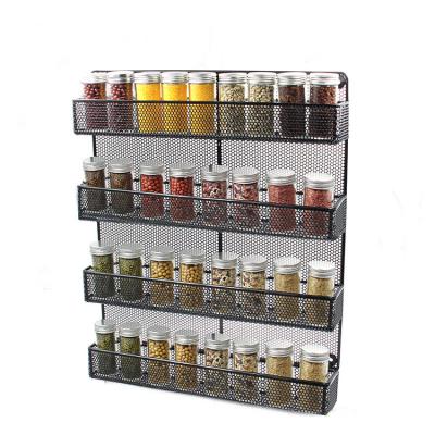 China EasyPAG factory sale 2 tier kitchen standable corner metal magnetic spice rack for sale