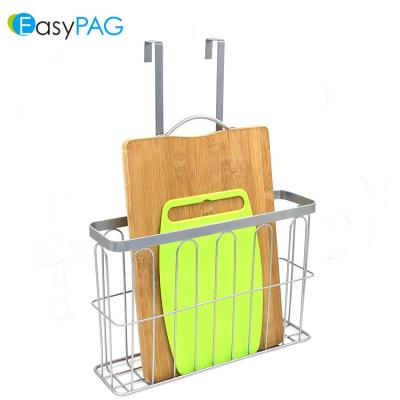 China EasyPAG Workable Over Cabinet Door Organizer Wall Mounted Hanging Cutting Board Rack for sale