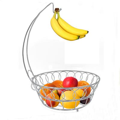 China Modern Design Home Kitchen Accessories Metal Wire Fancy Fancy Fruit Basket for sale