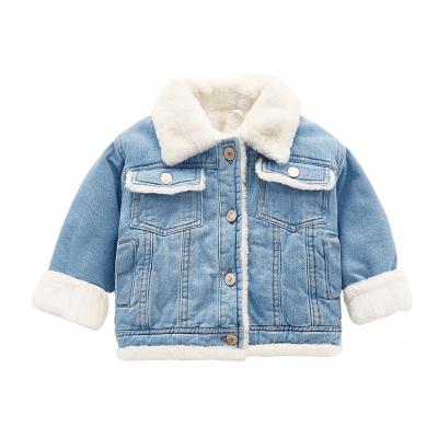 China Faux Rabbit Fur Wholesale Babies' Jackets and Coats Kids Denim Jacket with Great Price for sale