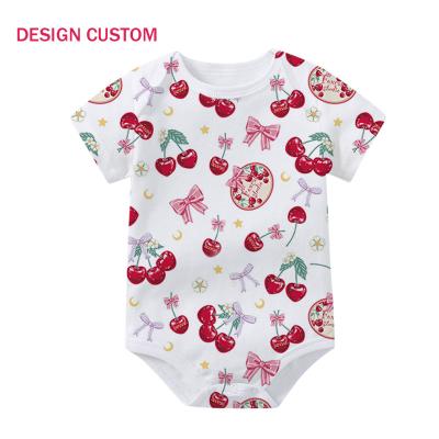 China 100% Organic Cotton Logo Summer Baby Clothes Custom Made Baby Clothes Wholesale Price Summer Baby Clothes With High Quality for sale