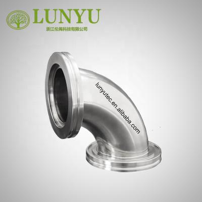 China Connection End: ISO Flange Vacuum Fittings Stainless Steel ISO Elbow With Centering For Semiconductor for sale