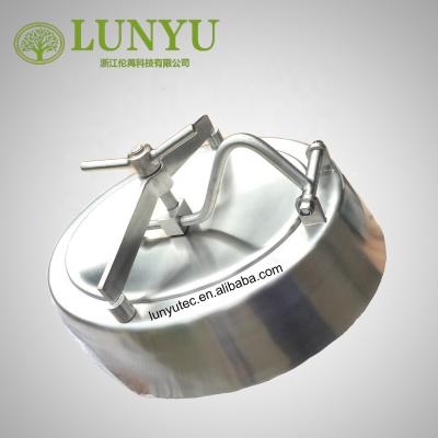 China Factory Sanitary Stainless Steel Oval Shadowless Pressure Manway For Beer Tank for sale