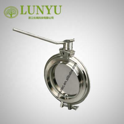 China Butterfly valve general sanitary tank powder stainless steel bottom discharge valve for pharmacy DN100-DN500 for sale