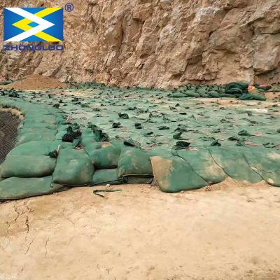 中国 Anti Ultraviolet Geotextile Geobag Repairing Mines Green Geo Bag 販売のため