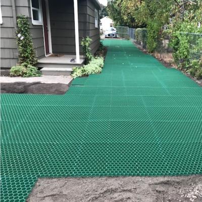 China Plastic Grass Lawn Grid Driveway Grid Paver Polymer Hdpe Geocell Grass Paver for sale