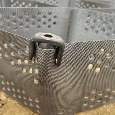 China Textured With Holes HDPE High Cellular Confinement System Honeycomb Geocell For Road Foundation Slope Protection Parking for sale