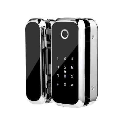 China Goodum Biometric Fingerprint Password RF Card TTLock APP Remote Control Smart Glass Door Lock D32W For Office for sale