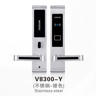 China Goodum smart hotel lock !!!!V8300 304 stainless USA ANSI 6095 7095 mortise for sale