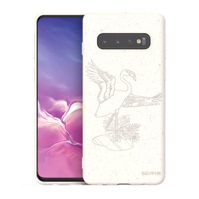 China Eco-friendly Packing Materials 100% Biodegradable Raw Bamboo Fiber Phone Case Shockproof For Samsung S10 Plus for sale