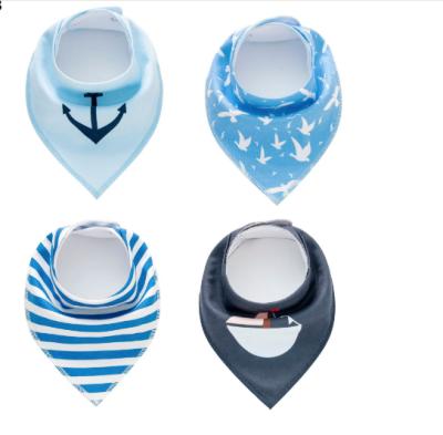 China China Wholesale Viable Baby Bib On Triangular Baby Saliva Kids Waterproof Towel for sale