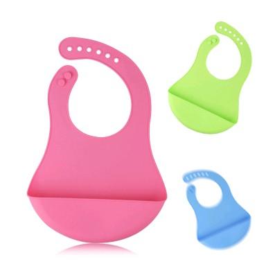 China Longai Antibacterial Silicone Bib Adjustable Shirt Oeko Waterproof Baby Bib for sale