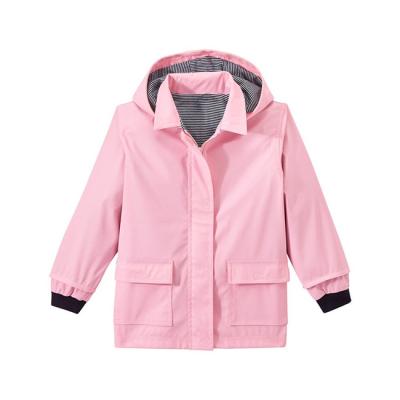 China Recycled Windproof Polyester Fashion PU Raincoat Custom Raincoat For Kids for sale