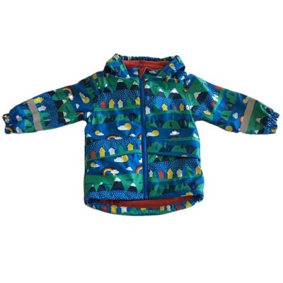 China Waterproof PU Fabric Custom Kids Waterproof Rain Jacket Raincoats With Lining for sale