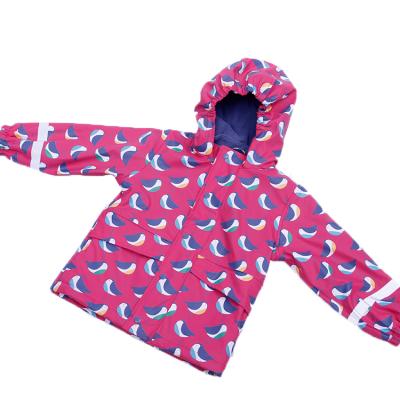 China High Quality PU Fabric Rain Coat Children Polyester PU Rain Wear Pink Bachelorette Waterproof Clothes for sale