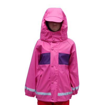 China Polyester Kids Coverall Fashion Outdoor Rain Suit For Kids Raining Coat Fabric Waterproof Clothes for sale