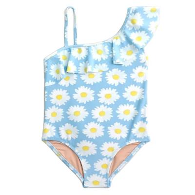 China Breathable Fashion New Styles Small Daisies Front Bikini Children Swimwear for sale