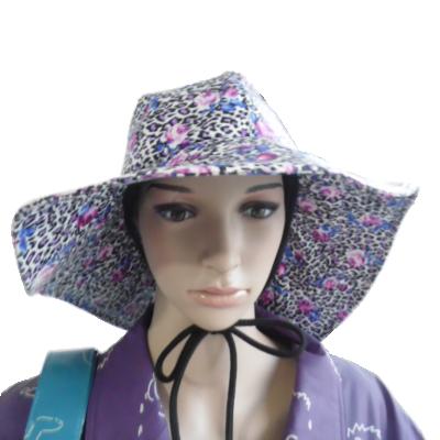 China Good oekotex raincoat women waterproof pu bucket rain hat for sale