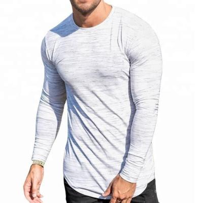 China Wholesale Breathable High Quality Simple Long Sleeve T Shirt Gym Plus Size Mens Clothing for sale