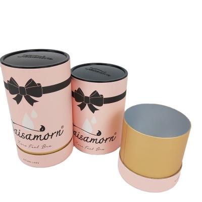 China Gift & Kraft Paper Craft Recycled Tube Cardboard Round Paper Tube Box Custom Cosmetic Packaging for sale