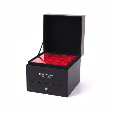 China New Design Materials Necklace Box Custom Drawer Recycled Luxury Creative Jewelry Drawer Box Flower Box for sale