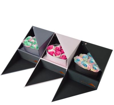 China Hot Sale Cube Recycled Gift Box Materials Rose Flower Box Surprise Box Creative For Wedding Valentines for sale