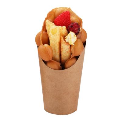 China Wholesale Eco-Friendly Disposable Custom French Fries Wrapping Paper Disposable Egg Cups Cups Fried Chicken Ice Cream Cartons for sale