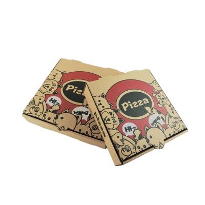 China 2021 Hot Sale Disposable Lunch Box Container Eco Friendly Corrugated Kraft High Quality Pizza Bento Packaging Paper Box for sale