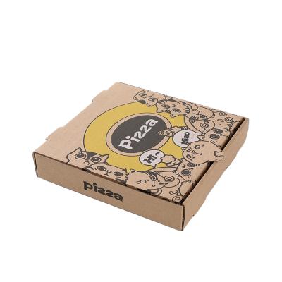 China Factory Direct Disposable 8 9 10 14 12 Inch Fast Food Packaging Box High Quality Customized Logo Portable Delivery Paper Pizza Box for sale