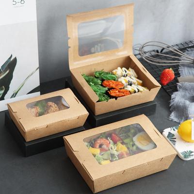 China Disposable custom sushi packaging box container with window cajas Para sushi takeaway disposable paper box for sushi for sale