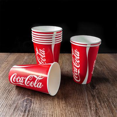 China Wholesale disposable coffee 12oz 360ml disposable cola wall double take out food grade pe double coated paper cup for cola cola for sale