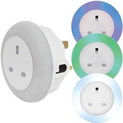 China Lighting Works UK Plug In Color Changing Plug Night Light Lamp for sale