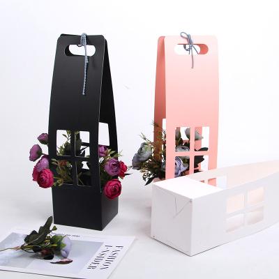 China Waterproof Flower Bouquet Packing Case Flower Boxes For Bouquets With Window for sale