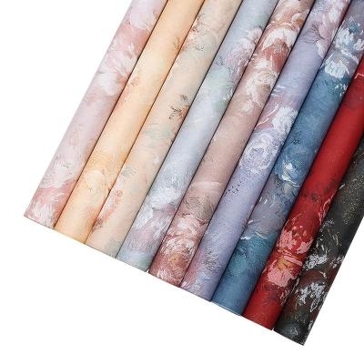 China Original Retro Oil Painting Flower Wrapping Paper Waterproof Dream Garden Design Paper Waterproof Original Gift Paper for sale