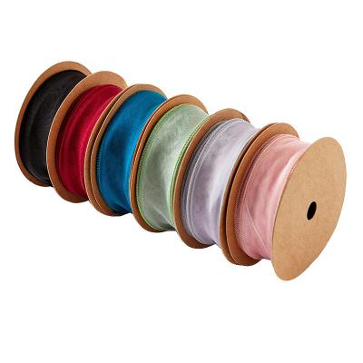 China Materials 2022 Simple Bilateral Elegant Flower Wrapping Material Recycled Gauze Satin Organza Fishtail Ribbon for sale