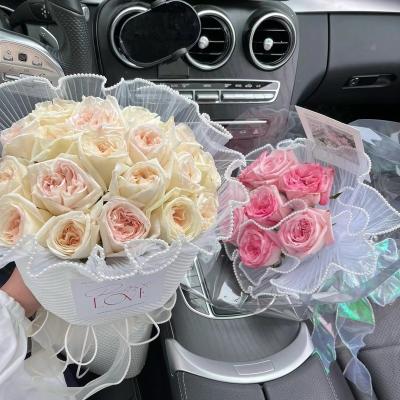 China Wholesale Waterproof Pearl Wave Chat Gauze Flower Mesh Wrapping Mesh Colorful Flower Wrapping Mesh for sale