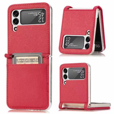 China Shockproof Leather PU Flip Case For Samsung Galaxy Z Fold 3 Case Cover for sale