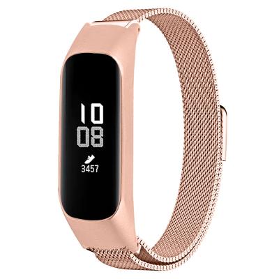 China Magnetic Mesh Milanese Loop Watch Band Strap Metal Strap For Samsung Galaxy Fit E R375 for sale