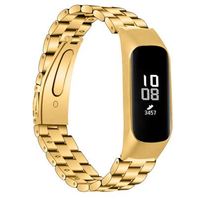 China Solid Metal Smart Watch Band Stainless Steel Strap Metal Watch Strap For Samsung Galaxy Fit E R375 for sale