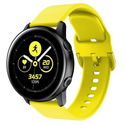 China Sport Silicone Original 20mm Band Strap For Samsung Galaxy Watch 2 40/44mm/3 41mm Active Smartwatch Strap For Huawei GT 2 42mm for sale